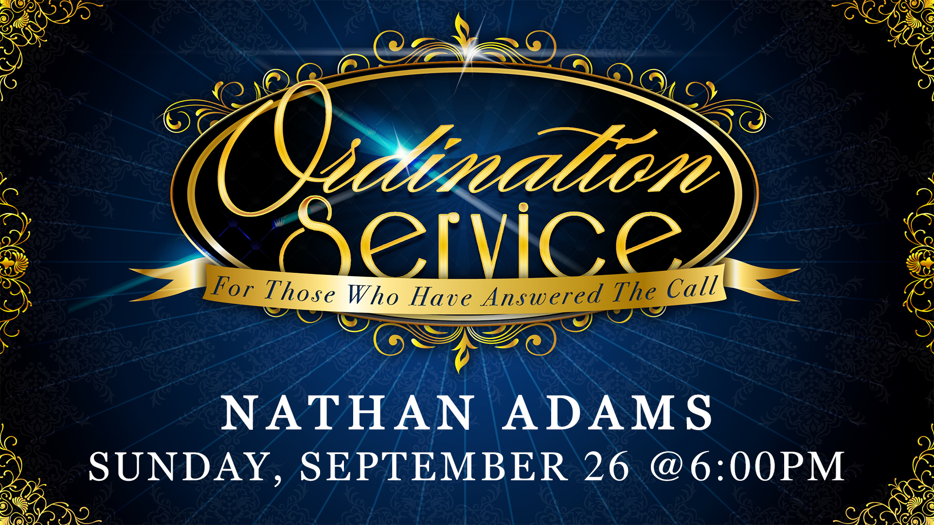 Nathan Adams Ordination Service